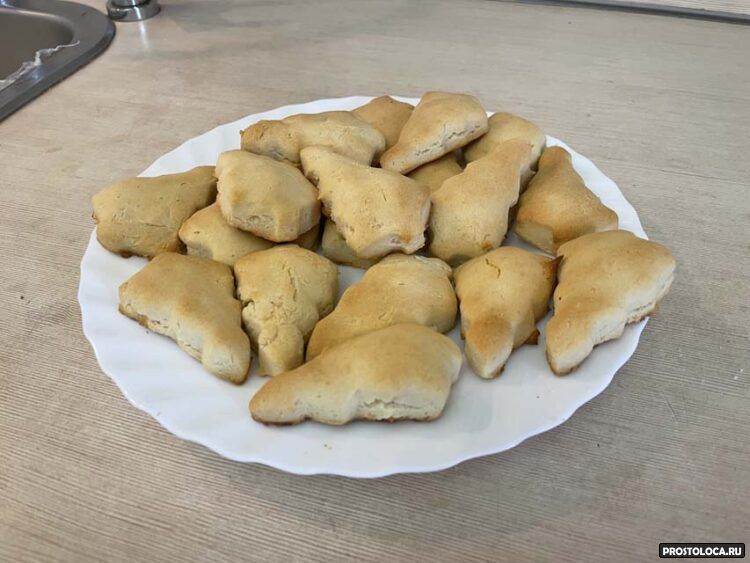Печенье из миндального жмыха "Ёлочки"