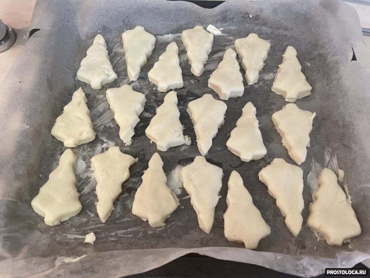 Печенье из миндального жмыха "Ёлочки"